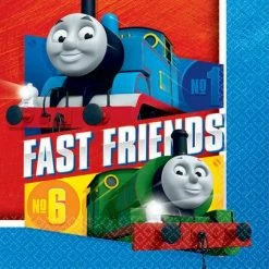 Thomas & Friends Thomas All Aboard Lunch Napkins 33cm X 33cm - 16 Pack