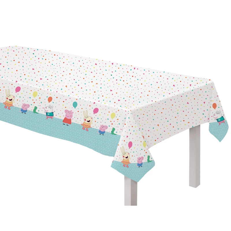 Peppa Pig Confetti Party Paper Table Cover - 2.4m X 1.3m 1 Peppa Pig Confetti Party Paper Table Cover - 2.4m X 1.3m