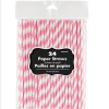Amscan Party Supplies Paper Straws Pink 24 Pack