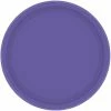 Amscan Party Supplies Paper Plates Round 20cm Purple 8 Pack
