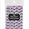 Amscan Party Supplies Paper Straws Purple 24 Pack