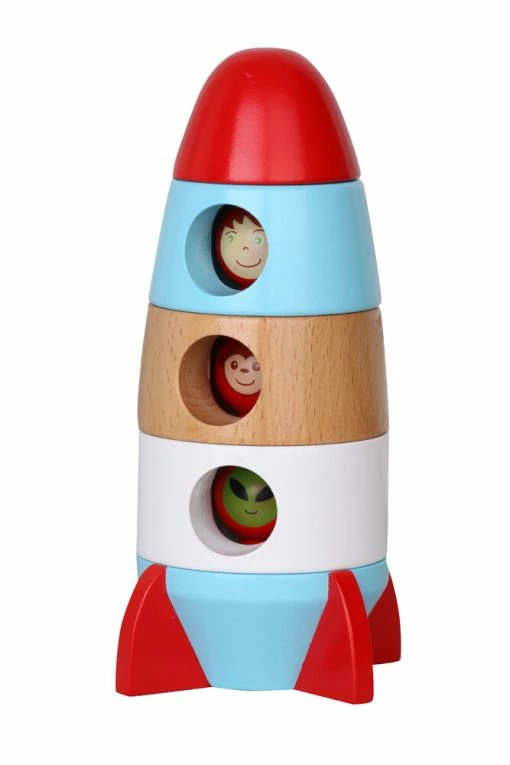 Discoveroo: Magnetic Stacking Rocket Blue And White -Bluey Sales Store BB000055
