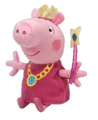 Peppa Pig Regular Princess Beanie Plush Toy 15cm 1 Peppa Pig Regular Princess Beanie Plush Toy 15cm