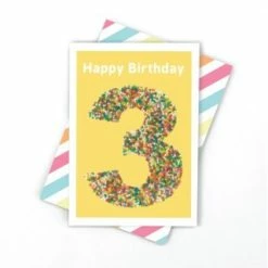 Candle Bark Creations 3 In Freckles Birthday Card