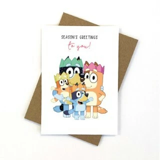 Candle Bark Creations Bluey Family Seasons Greetings Card 1 Candle Bark Creations Bluey Family Seasons Greetings Card