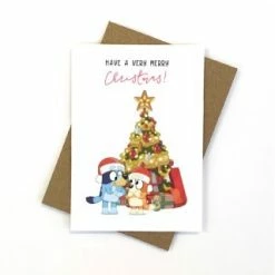 Candle Bark Creations Christmas Bluey Christmas Card