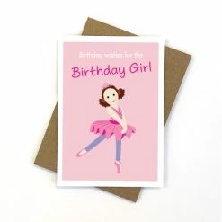 ABC Kids Play School Jemima Ballerina Birthday Girl Card 11cm X 15cm
