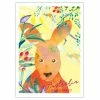 Candle Bark Creations Among The Gum Trees Red Kangaroo Greeting Card 11cm X 15cm