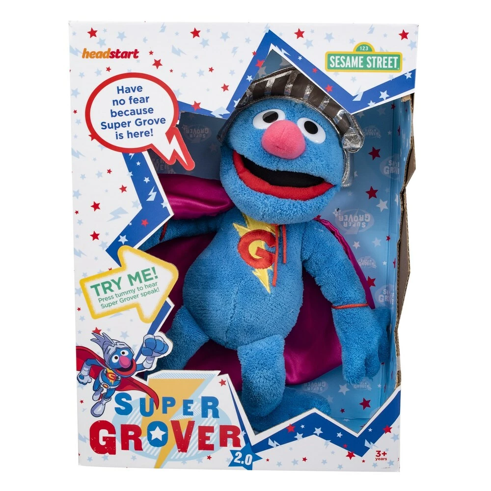 Sesame Street Super Grover Talking Plush Toy 35cm 1 Sesame Street Super Grover Talking Plush Toy 35cm