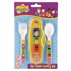 The Wiggles We're All Fruit Salad 2pc Travel Cutlery Set -Bluey Sales Store JA WIG6083 2