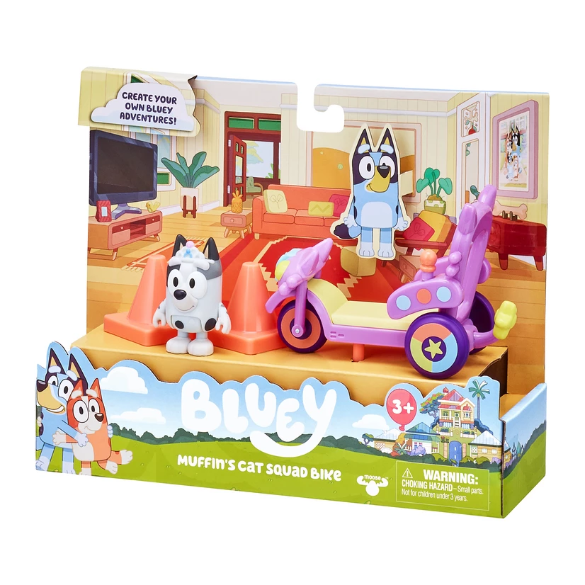 Bluey Muffin's Cat Squad Bike Playset With Muffin Figurine 5 Bluey Muffin's Cat Squad Bike Playset With Muffin Figurine - Image 5